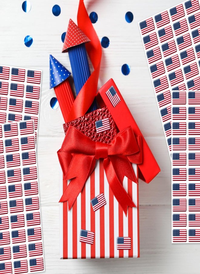CPicdn 200Pcs American Flag Tiny 3D Dome Sticker, Patriotic Mini Flag Sticker Veterans Memorial Day Supplies Waterproof Independence Day USA Pride Support Decal for Your Name Badge Parade Gift - Image 4